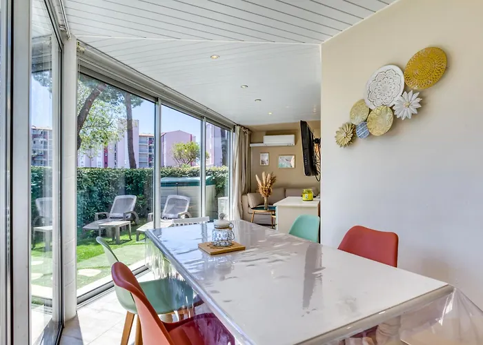 Rez De Jardin Climatise דירה *